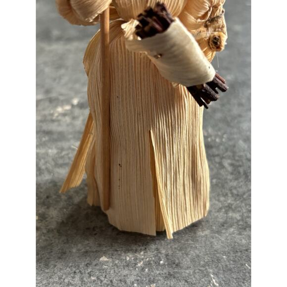 3 Vtg Corn Husk Doll, Folk Art 6” Figures - Picture 12 of 14